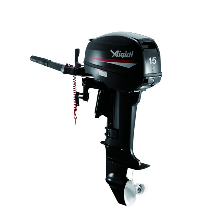 2024 Aiqidi 15 HP 2 Stroke Outboard Motor with Tiller Control