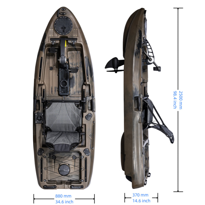 LSF Freeive Propel 8 Fishing Kayak with Pedal Drive